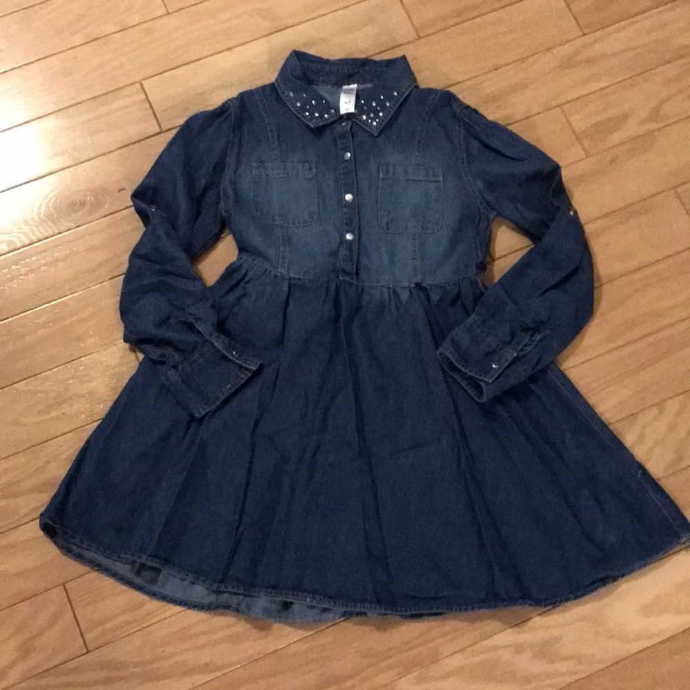 Justice thin denim longsleeve dress